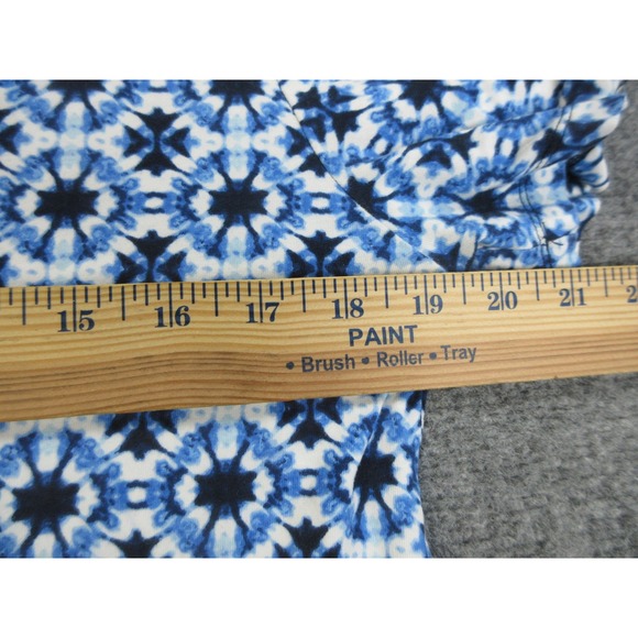 Tommy Bahama Dress Womens Medium Blue Geometric T-Shirt Short Sleeve Jersey - Picture 7 of 12